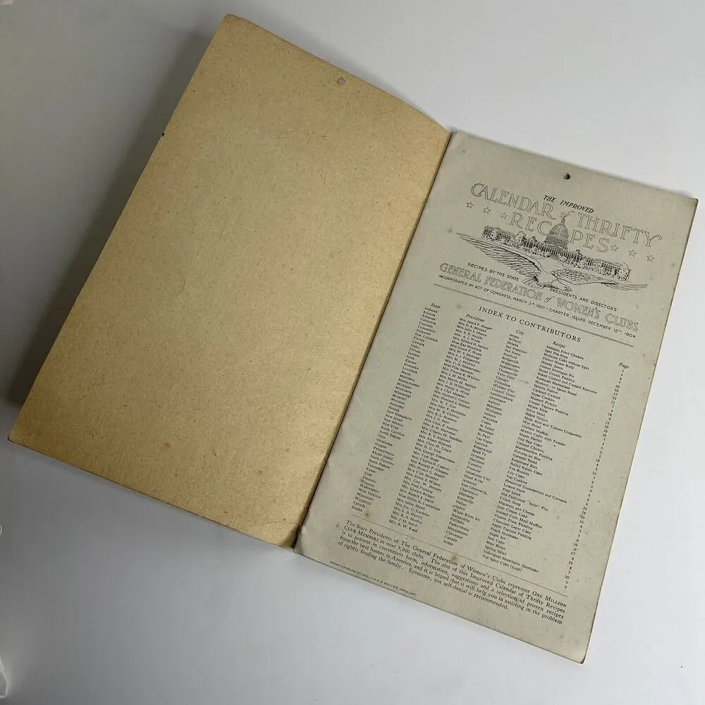 1917 Calendar Thrifty Recipes The C. Kalbitzer Packing Co. Lady Alice “23 Pages”